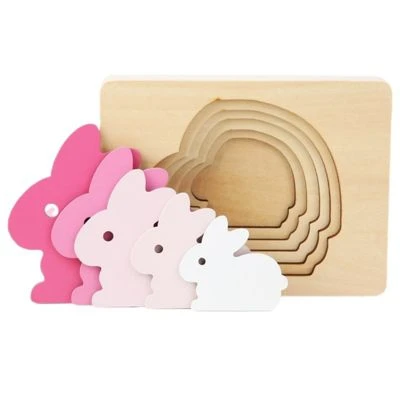 Epik Mehrschichtige 3D-Puzzle-Blöcke Holzpuzzle Aus Fünf Schichten Mit Cartoon-Tieren 3 Epik Mehrschichtige 3D-Puzzle-Blöcke Holzpuzzle Aus Fünf Schichten Mit Cartoon-Tieren – Bild 3