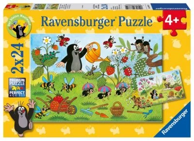 Ravensburger 2er Set Puzzle, Je 24 Teile, 26x18 Cm, Der Maulwurf Im Garten 1 Ravensburger 2er Set Puzzle, Je 24 Teile, 26x18 Cm, Der Maulwurf Im Garten