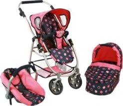 CHIC 2000 Kombi-Puppenwagen 3 In 1 Emotion All In, Coralle