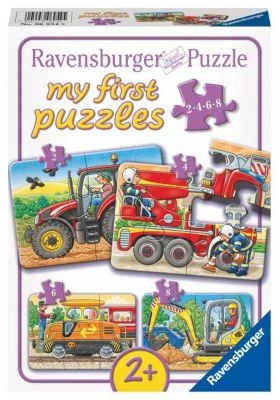 Ravensburger 4-tlg. Puzzle Set, 2,4,6+8 Teile, 21x15 CmBei Der Arbeit 1 Ravensburger 4-tlg. Puzzle Set, 2,4,6+8 Teile, 21x15 CmBei Der Arbeit