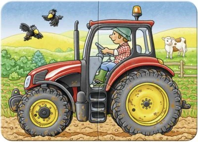 Ravensburger 4-tlg. Puzzle Set, 2,4,6+8 Teile, 21x15 CmBei Der Arbeit 2 Ravensburger 4-tlg. Puzzle Set, 2,4,6+8 Teile, 21x15 CmBei Der Arbeit – Bild 2