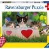Ravensburger 2er Set Puzzle, Je 24 Teile, 26x18 Cm, Verschlafene Kätzchen