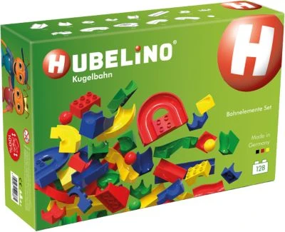 Hubelino - Kugelbahn Bahnelemente-Set, 128-tlg. 1 Hubelino - Kugelbahn Bahnelemente-Set, 128-tlg.