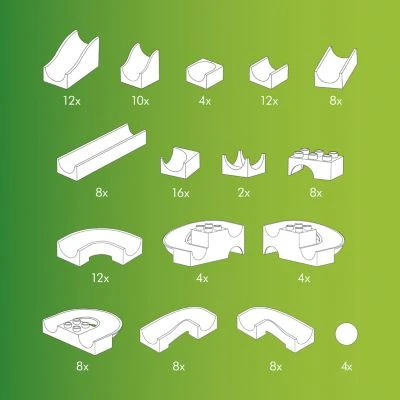 Hubelino - Kugelbahn Bahnelemente-Set, 128-tlg. 4 Hubelino - Kugelbahn Bahnelemente-Set, 128-tlg. – Bild 4