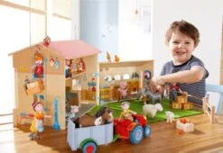 HABA 303130 Little Friends Bauernhof Traktor Rot -Spielzeugladen 6916409 02