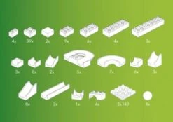 Hubelino - Kugelbahn Basis Baukasten, 123-tlg. -Spielzeugladen 8300910 03